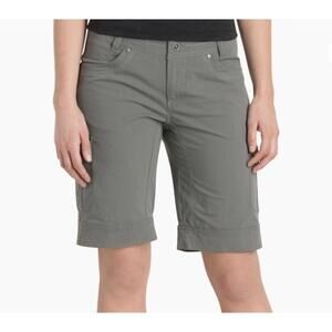 Kuhl Splash 11" Womens Sz 10 Cargo Shorts Pine Green/Gray Hiking Outdoor Gorp
